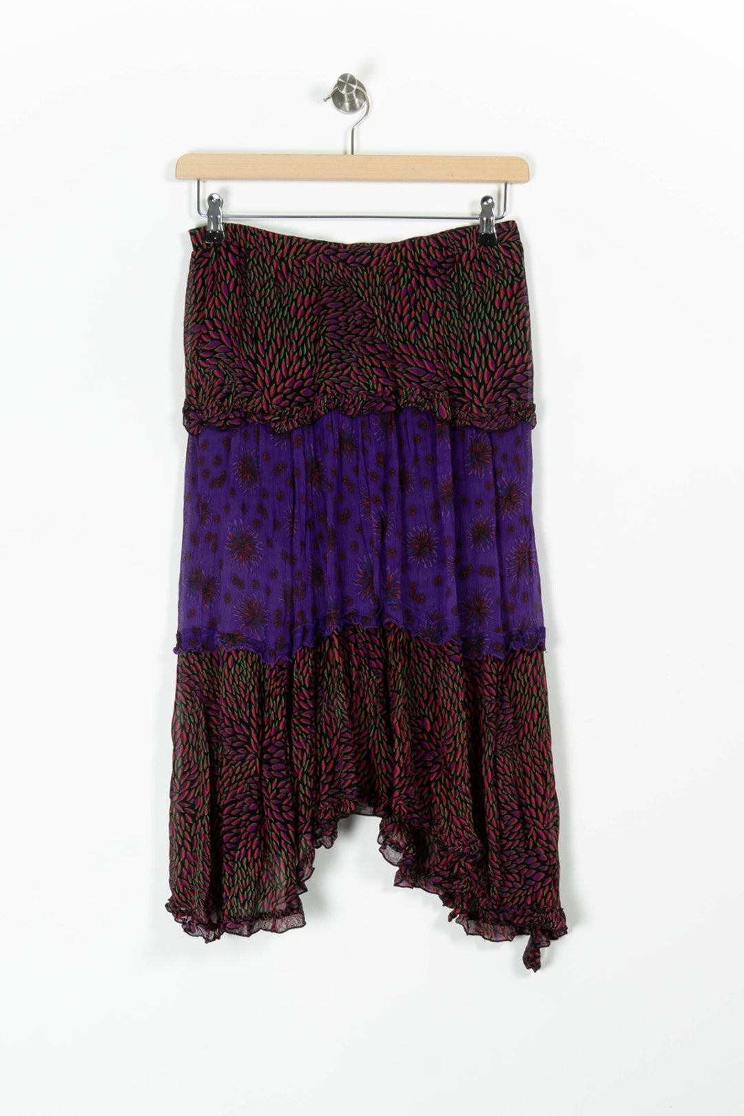 Jupe Longue Violette et Noire - Taille M/38 de la marque ba&sh | PARAD96049 - Vendu par Paradigme - Image 4