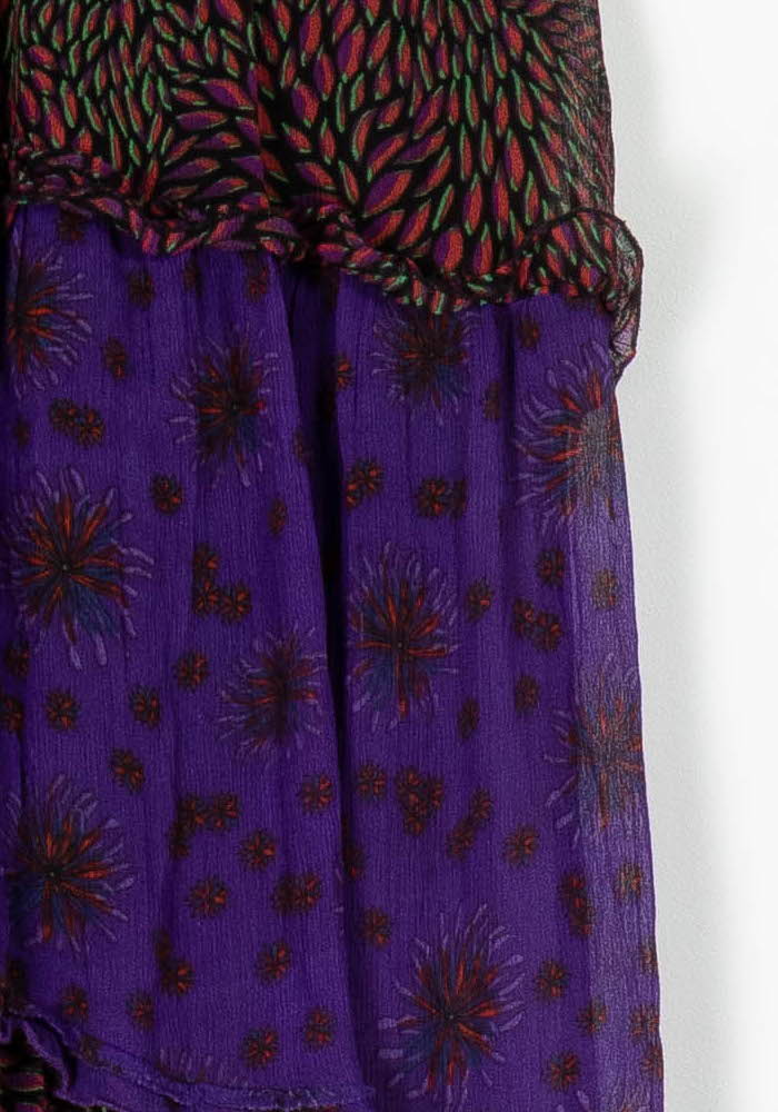 Jupe Longue Violette et Noire - Taille M/38 de la marque ba&sh | PARAD96049 - Vendu par Paradigme - Image 3