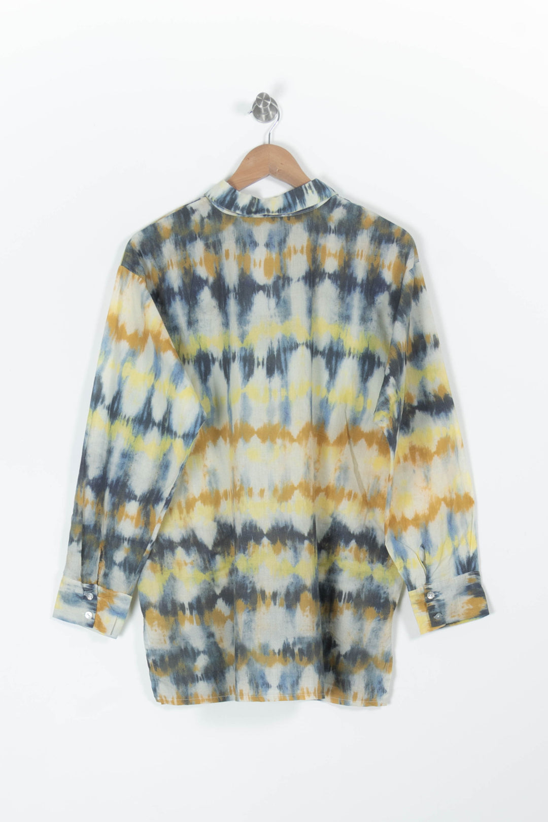 Chemisier Jaune et Bleu - Taille XL/42 de la marque La Fée Maraboutée | PARAD96053 - Vendu par Paradigme - Image 4