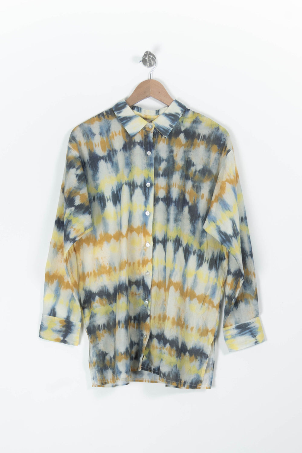 Chemisier Jaune et Bleu - Taille XL/42 de la marque La Fée Maraboutée | PARAD96053 - Vendu par Paradigme - Image 2