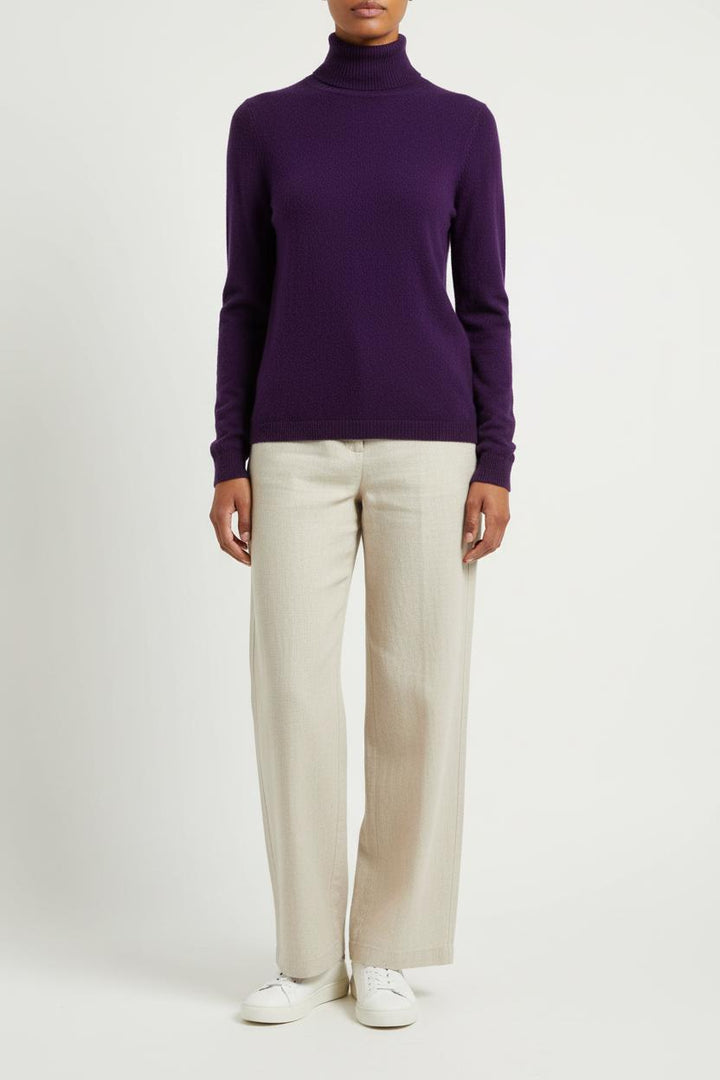 Pull Col Roulé Violet - Taille M/38 de la marque Absolut Cashmere | PARAD96061 - Vendu par Paradigme - Image 1