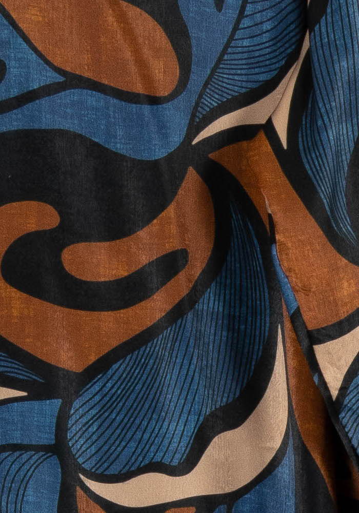 Robe Bleu et Marron - Taille XXL/44 de la marque La Fée Maraboutée | PARAD96063 - Vendu par Paradigme - Image 3