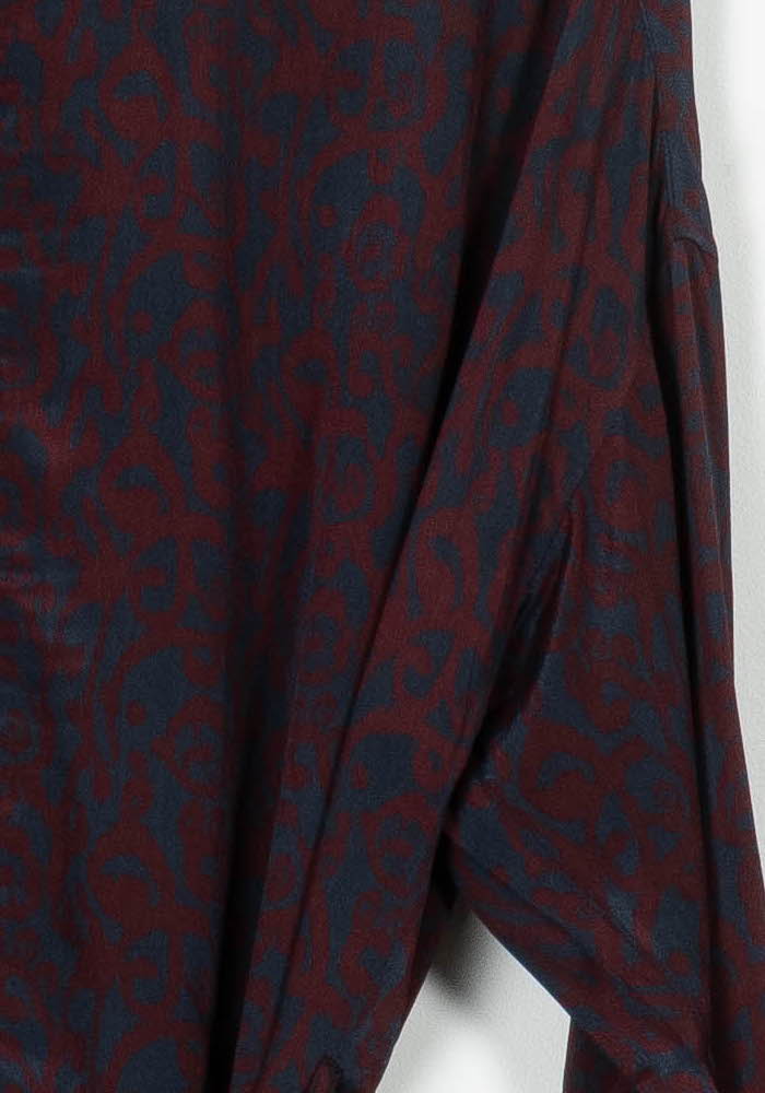 Robe Chemise Bordeaux et Bleu Marine - Taille S/36 de la marque IKKS | PARAD96064 - Vendu par Paradigme - Image 3