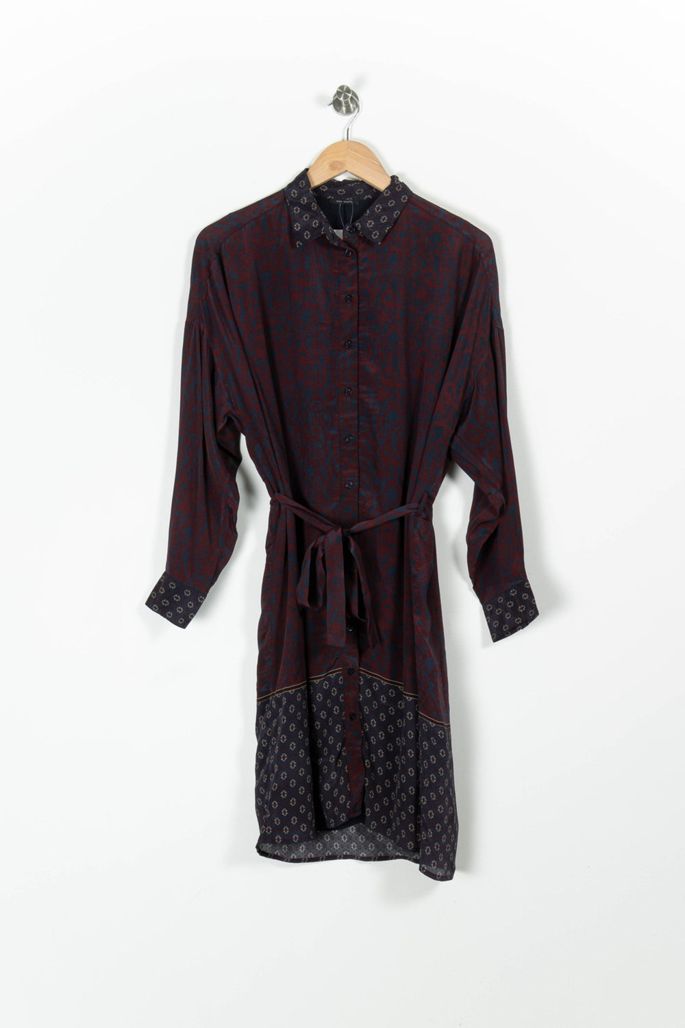 Robe Chemise Bordeaux et Bleu Marine - Taille S/36 de la marque IKKS | PARAD96064 - Vendu par Paradigme - Image 2