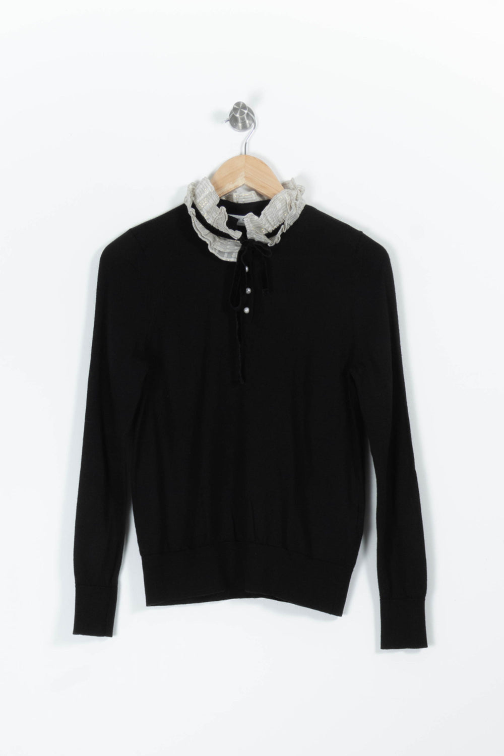Pull Noir et Blanc - Taille M/38 de la marque Sandro | PARAD96081 - Vendu par Paradigme - Image 2
