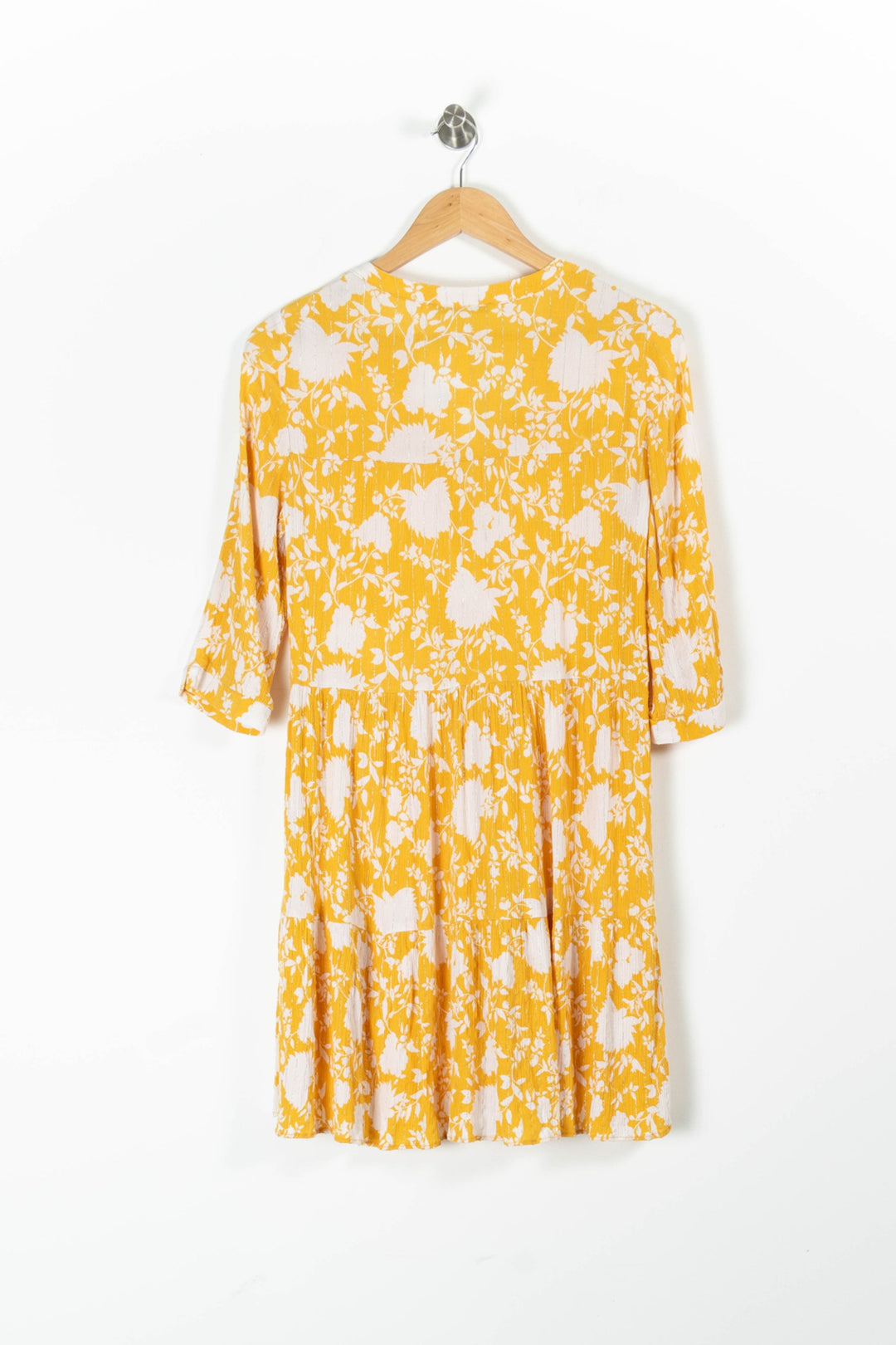 Robe Midi Jaune et Blanche - Taille S/36 de la marque Sud express | PARAD96102 - Vendu par Paradigme - Image 4