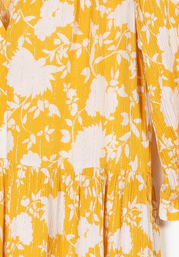 Robe Midi Jaune et Blanche - Taille S/36 de la marque Sud express | PARAD96102 - Vendu par Paradigme - Image 3