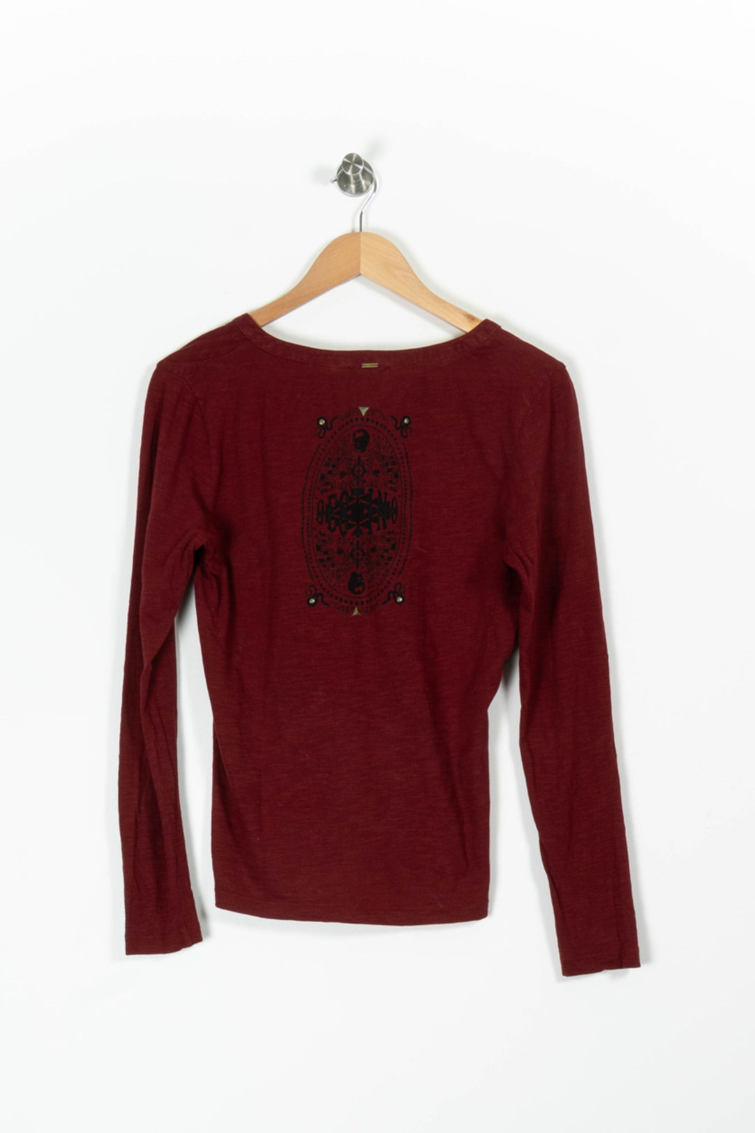 Tee-shirt manches longues bordeaux - Taille S/36 de la marque IKKS | PARAD96112 - Vendu par Paradigme - Image 4