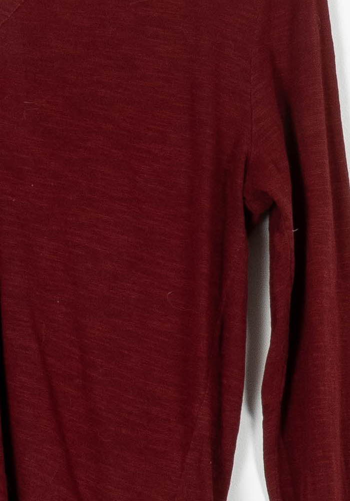 Tee-shirt manches longues bordeaux - Taille S/36 de la marque IKKS | PARAD96112 - Vendu par Paradigme - Image 3