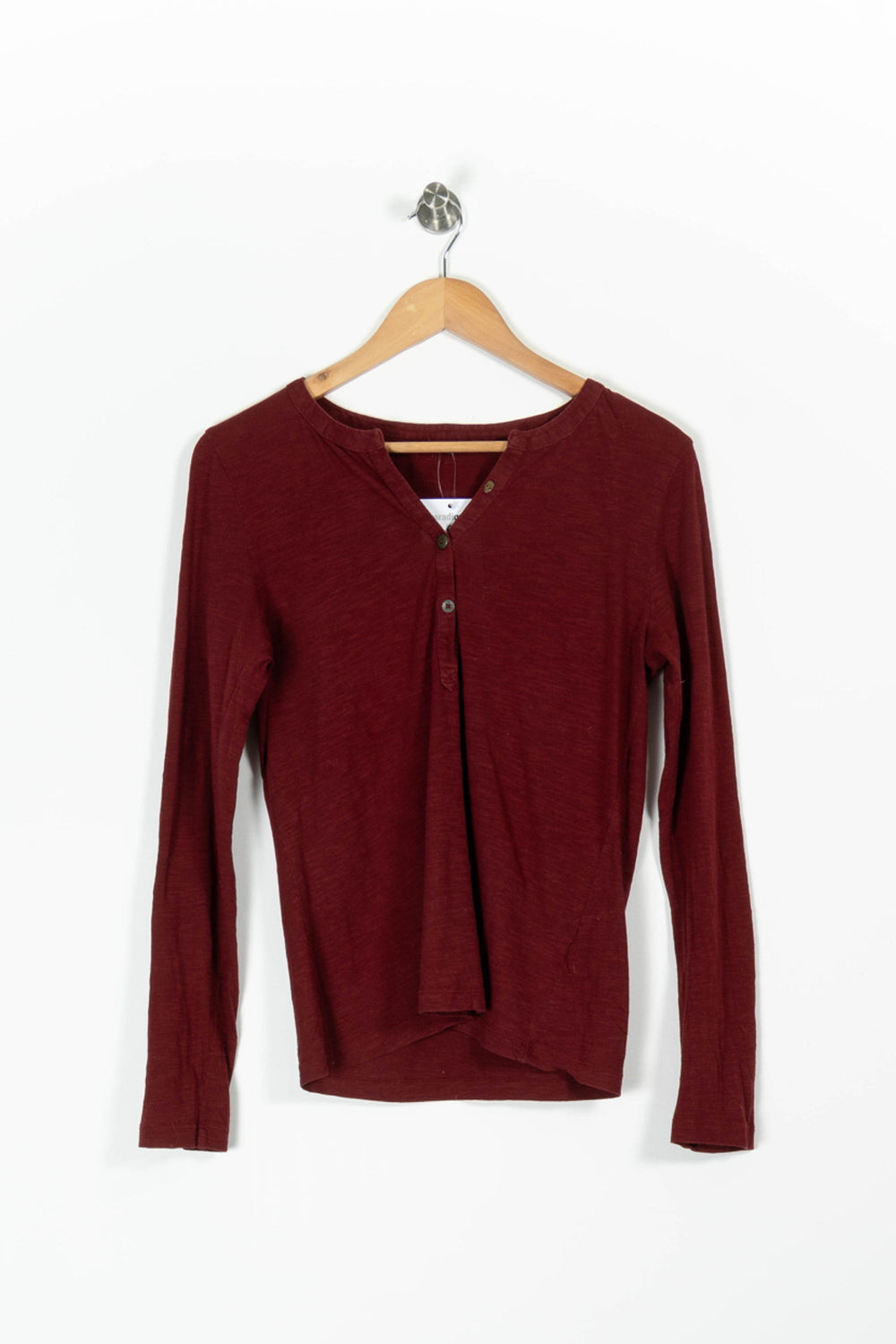 Tee-shirt manches longues bordeaux - Taille S/36 de la marque IKKS | PARAD96112 - Vendu par Paradigme - Image 2