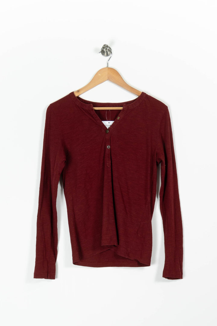 Tee-shirt manches longues bordeaux - Taille S/36 de la marque IKKS | PARAD96112 - Vendu par Paradigme - Image 2