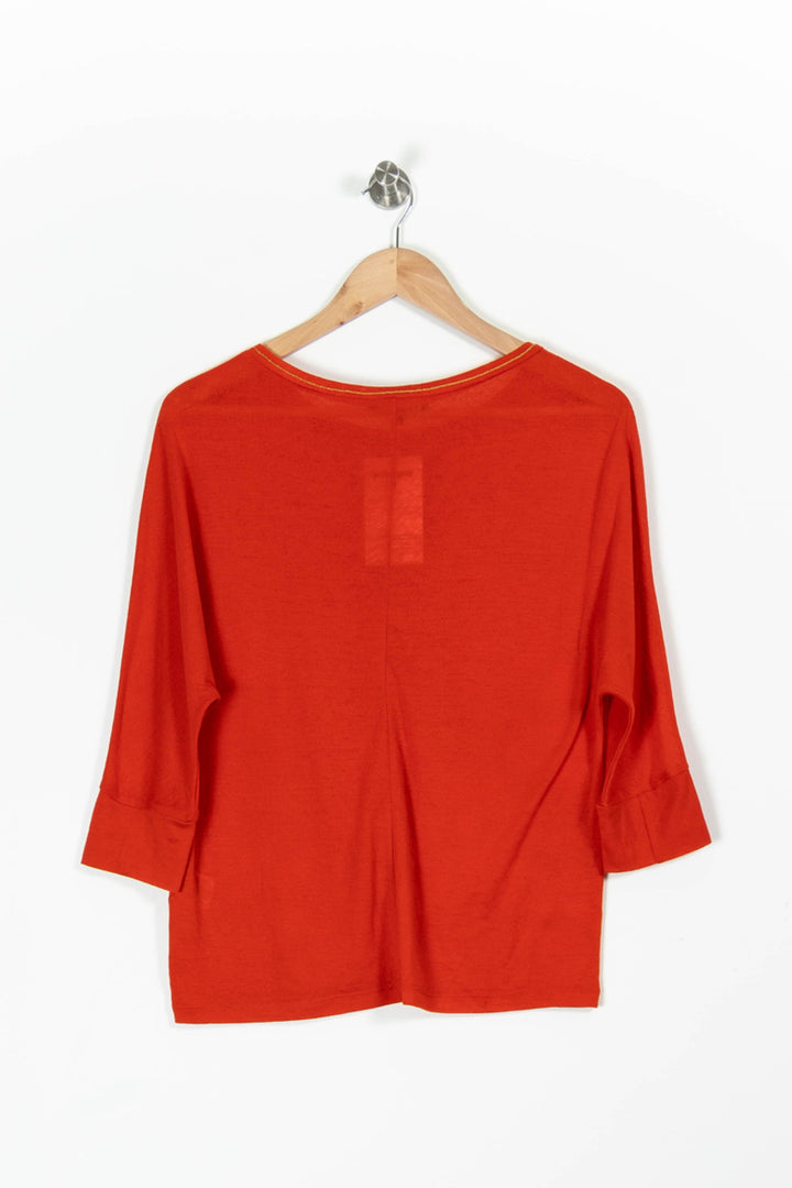 Pull Rouge - Taille M/38 de la marque Maje | PARAD96115 - Vendu par Paradigme - Image 4