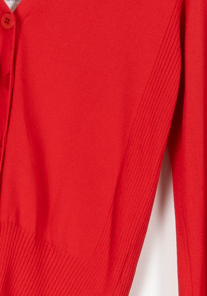 Cardigan Rouge - Taille L/40 de la marque ZAPA | PARAD96132 - Vendu par Paradigme - Image 3