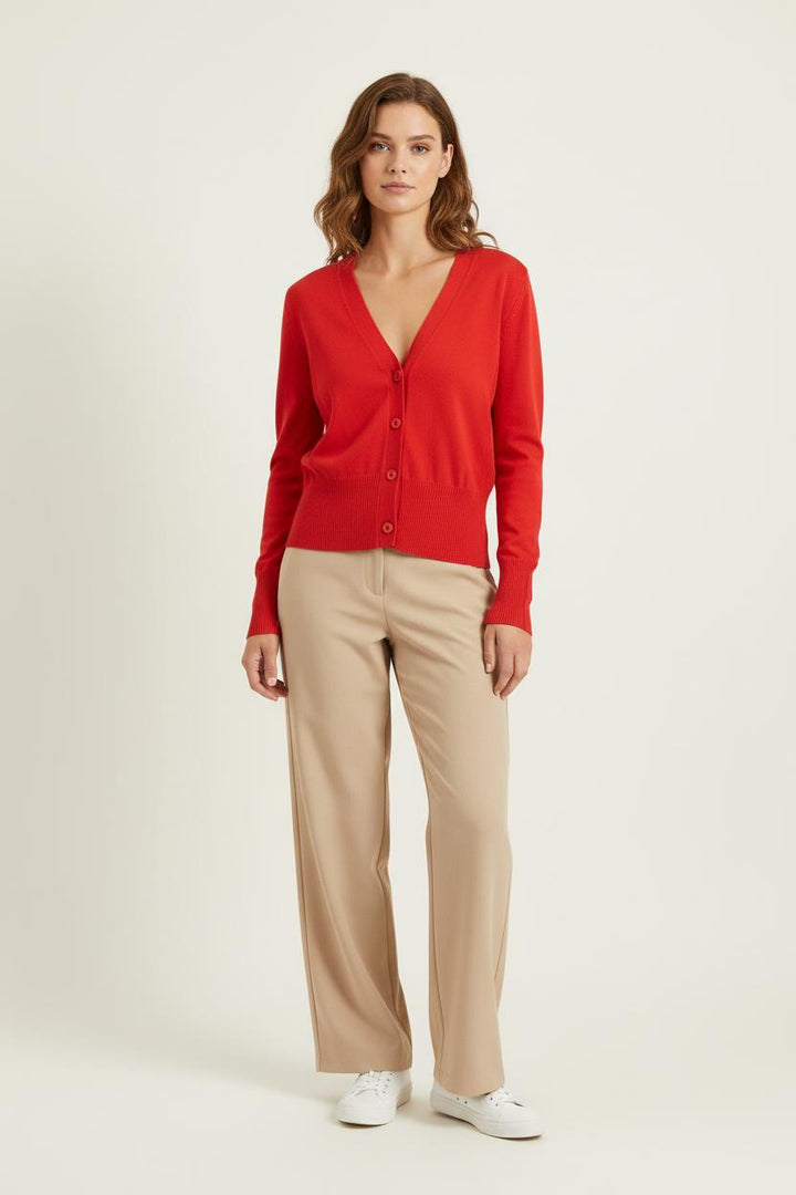 Cardigan Rouge - Taille L/40 de la marque ZAPA | PARAD96132 - Vendu par Paradigme - Image 1