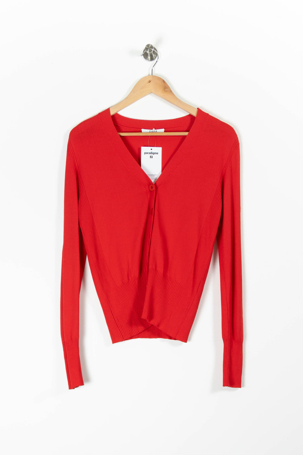 Cardigan Rouge - Taille L/40 de la marque ZAPA | PARAD96132 - Vendu par Paradigme - Image 2
