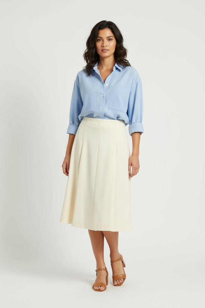 Jupe Plissée Jaune - Taille L/40 de la marque Claudie Pierlot | PARAD96133 - Vendu par Paradigme - Image 1
