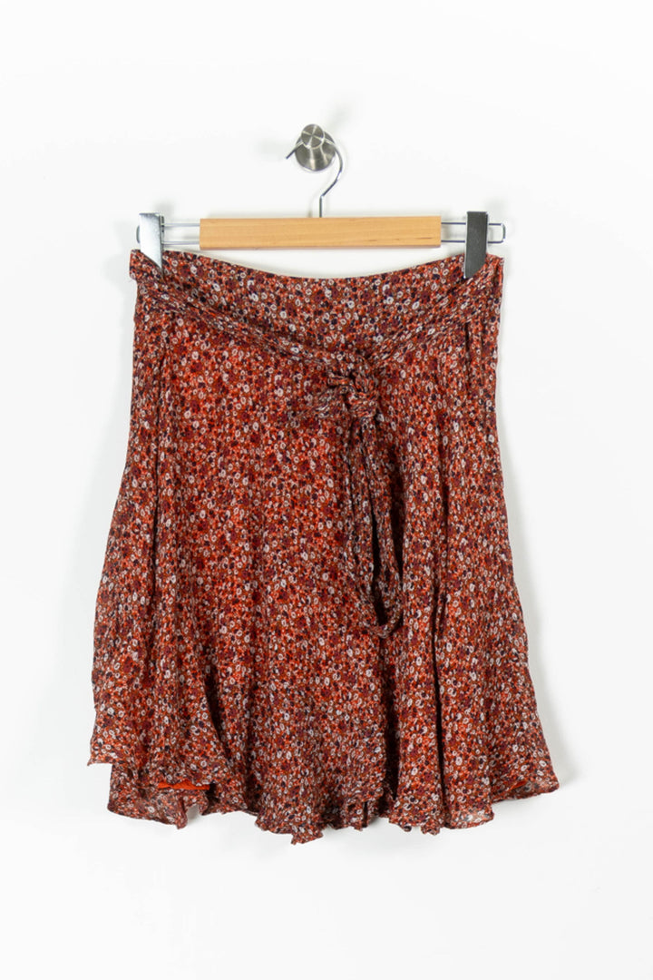 Jupe Portefeuille Rouge et Blanc - Taille L/40 de la marque Caroll | PARAD96136 - Vendu par Paradigme - Image 2