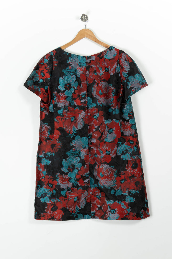 Robe Fleurie Bordeaux et Bleu - Taille XXXL/46 de la marque Weill | PARAD96138 - Vendu par Paradigme - Image 4