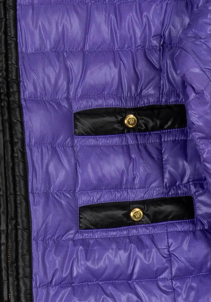 Doudoune Courte Violette et Noire - Taille XXXL/46 de la marque Weill | PARAD96147 - Vendu par Paradigme - Image 3
