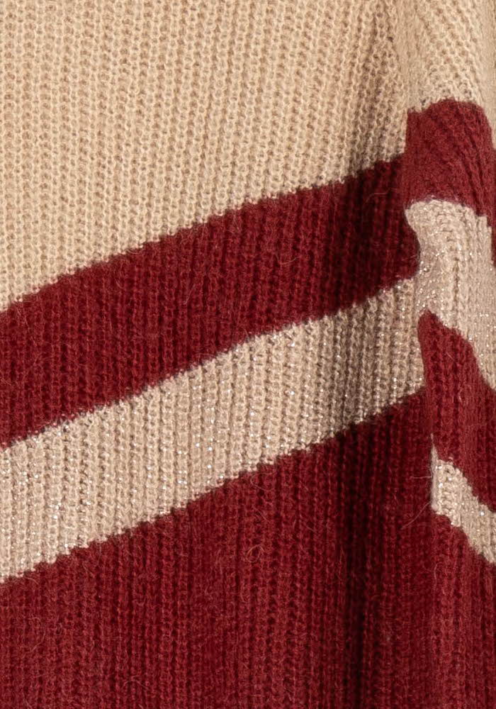 Pull Beige et Bordeaux - Taille M/38 de la marque Grace & Mila | PARAD96151 - Vendu par Paradigme - Image 3