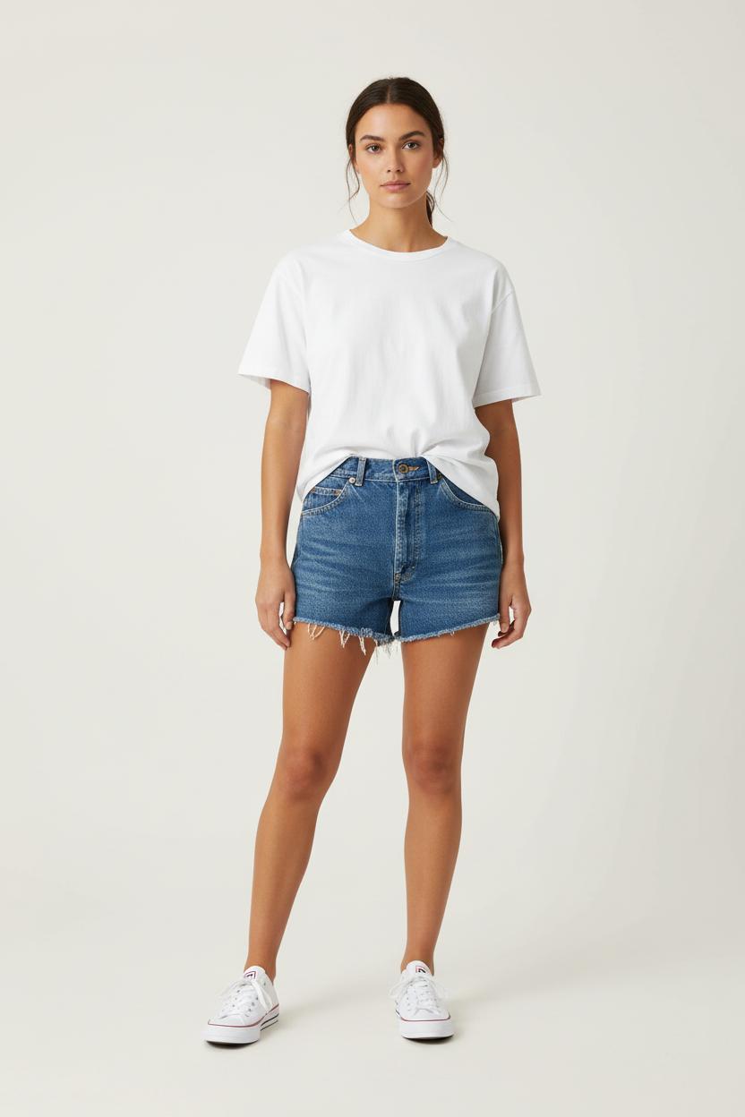 Short en Jean Bleu - Taille XS/34 de la marque Lee | PARAD96160 - Vendu par Paradigme - Image 1