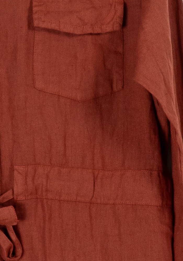 Chemisier Bordeaux - Taille M/38 de la marque La Fée Maraboutée | PARAD96181 - Vendu par Paradigme - Image 3