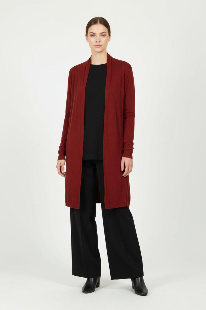 Gilet Long Bordeaux - Taille S/36 de la marque La Fée Maraboutée | PARAD96182 - Vendu par Paradigme - Image 1
