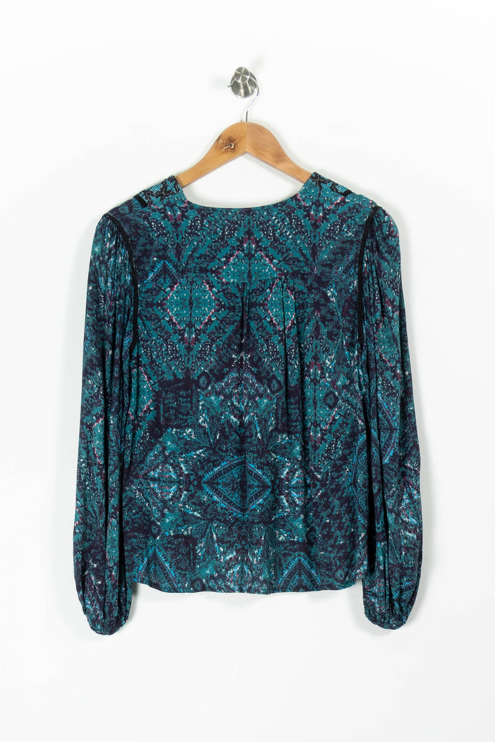 Blouse Bleu et Noir - Taille S/36 de la marque La Fée Maraboutée | PARAD96186 - Vendu par Paradigme - Image 4