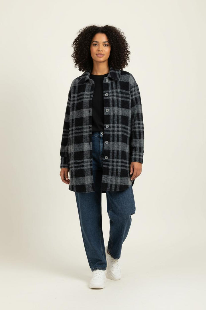Manteau Bleu et Gris - Taille S/36 de la marque La Fée Maraboutée | PARAD96189 - Vendu par Paradigme - Image 1
