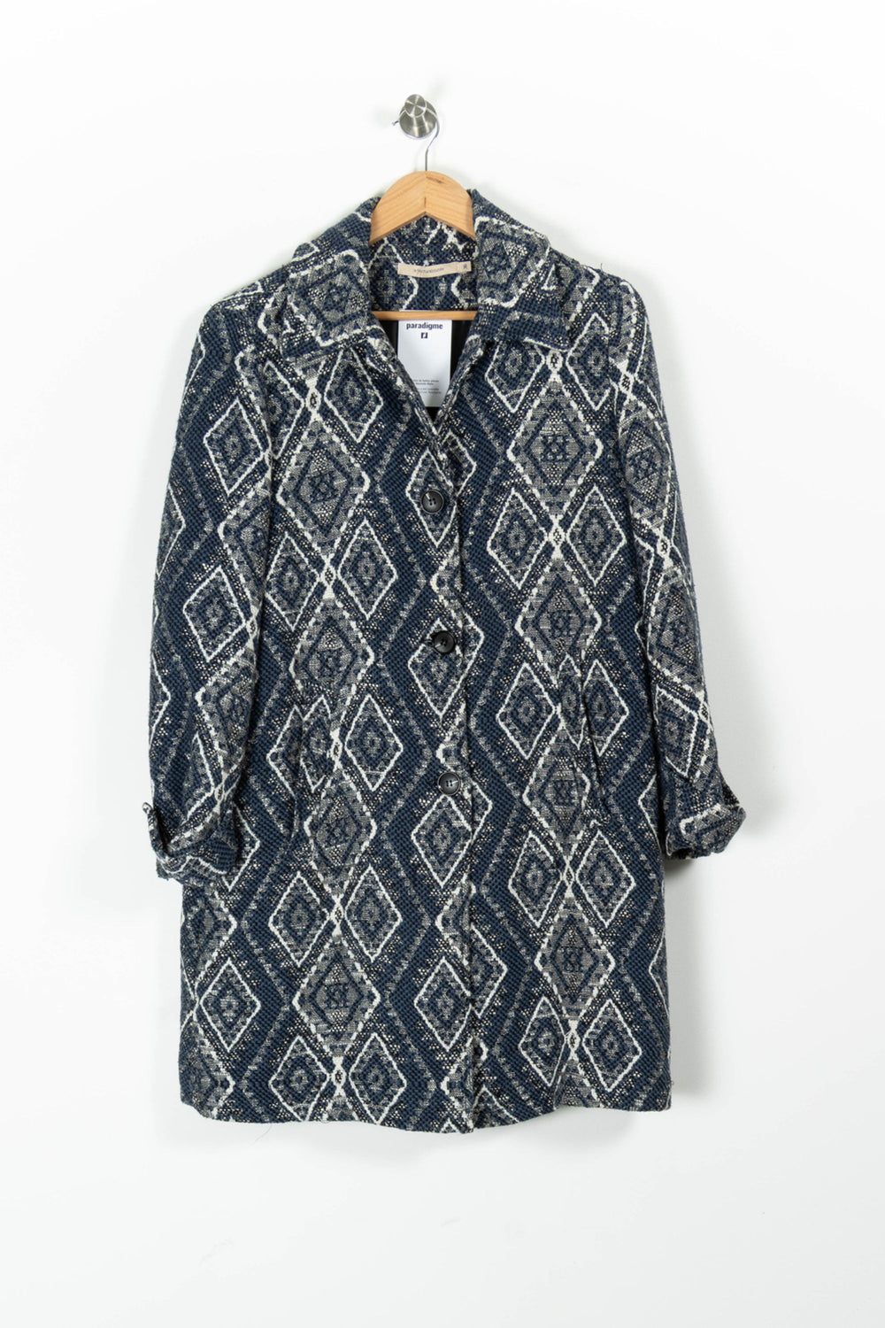 Manteau Bleu et Blanc - Taille S/36 de la marque La Fée Maraboutée | PARAD96190 - Vendu par Paradigme - Image 2