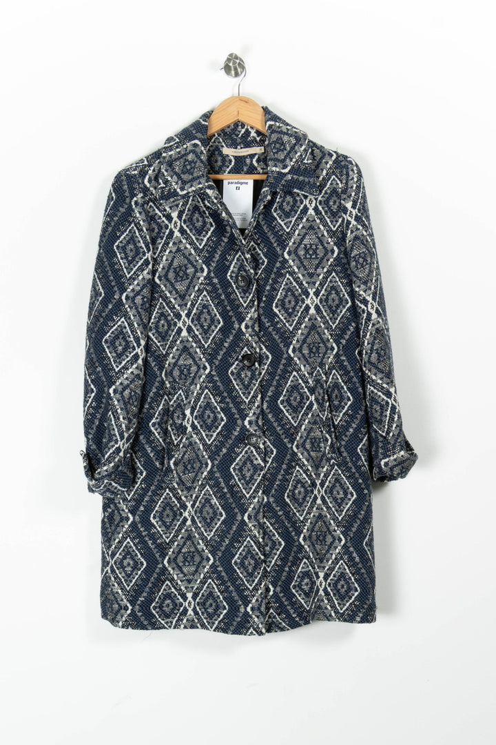 Manteau Bleu et Blanc - Taille S/36 de la marque La Fée Maraboutée | PARAD96190 - Vendu par Paradigme - Image 2