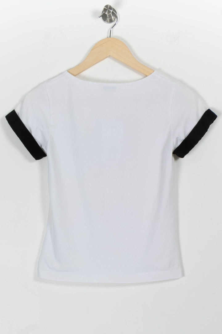 Tee-shirt Blanc et Noir - Taille S/36 de la marque Paule Ka | PARAD96199 - Vendu par Paradigme - Image 4