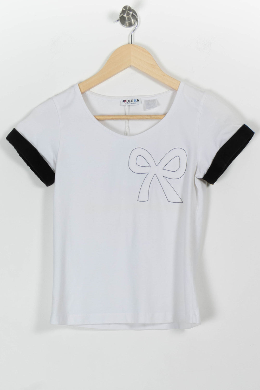 Tee-shirt Blanc et Noir - Taille S/36 de la marque Paule Ka | PARAD96199 - Vendu par Paradigme - Image 2