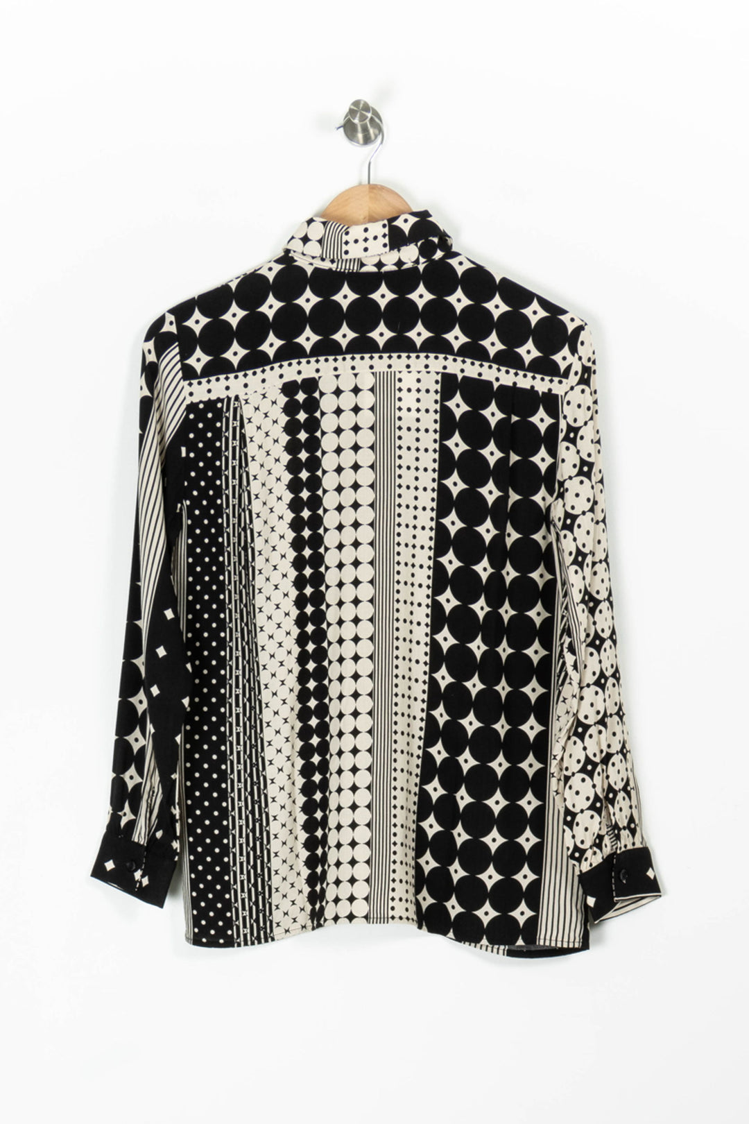 Chemisier Noir et Blanc - Taille XS/34 de la marque La Fée Maraboutée | PARAD96200 - Vendu par Paradigme - Image 4