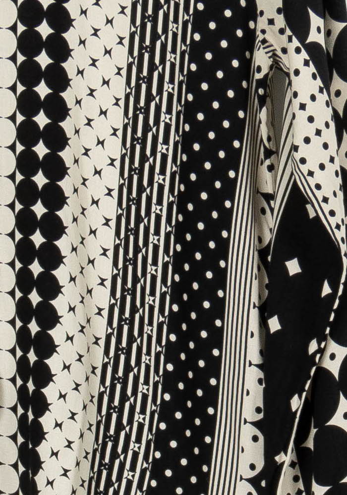 Chemisier Noir et Blanc - Taille XS/34 de la marque La Fée Maraboutée | PARAD96200 - Vendu par Paradigme - Image 3
