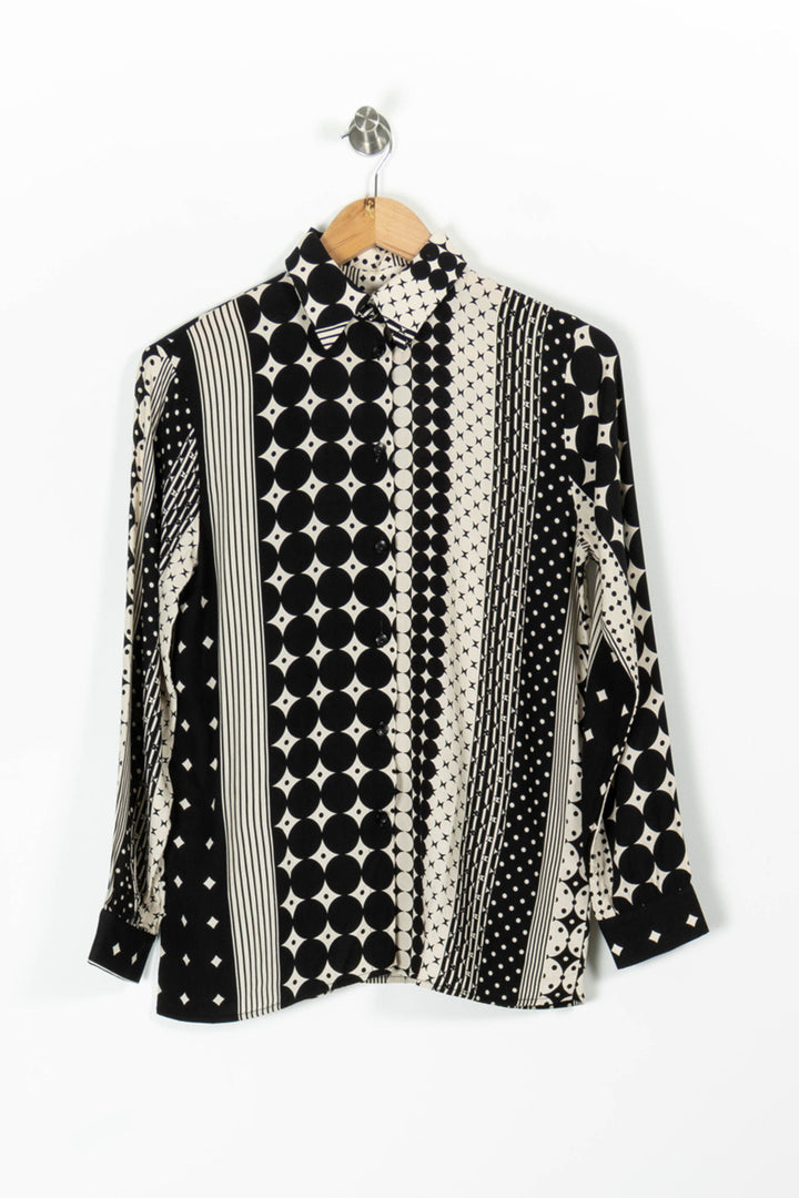 Chemisier Noir et Blanc - Taille XS/34 de la marque La Fée Maraboutée | PARAD96200 - Vendu par Paradigme - Image 2