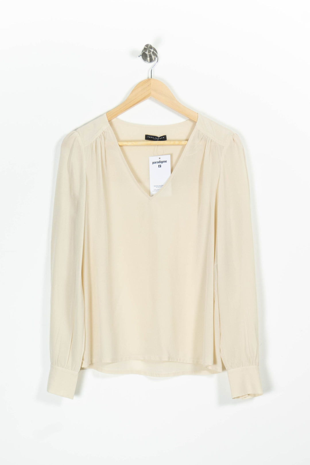Blouse Beige - Taille S/36 de la marque Tara Jarmon | PARAD96205 - Vendu par Paradigme - Image 2