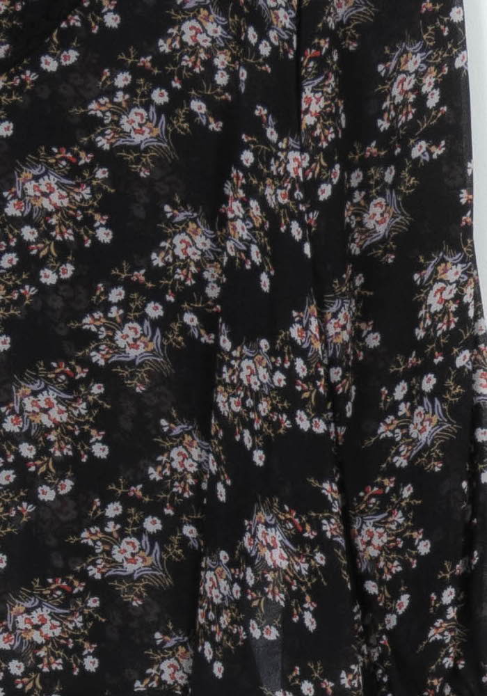 Blouse Fleurie Noire - Taille S/36 de la marque Claudie Pierlot | PARAD96206 - Vendu par Paradigme - Image 3