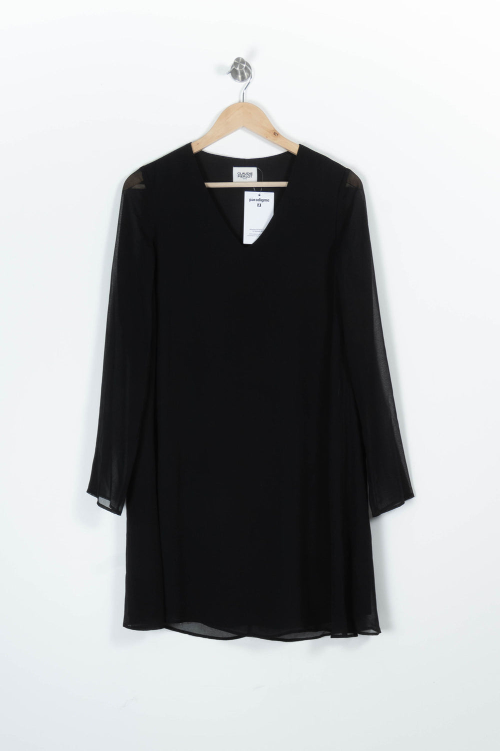 Robe Midi Noire - Taille S/36 de la marque Claudie Pierlot | PARAD96208 - Vendu par Paradigme - Image 2
