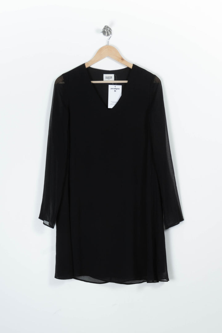 Robe Midi Noire - Taille S/36 de la marque Claudie Pierlot | PARAD96208 - Vendu par Paradigme - Image 2