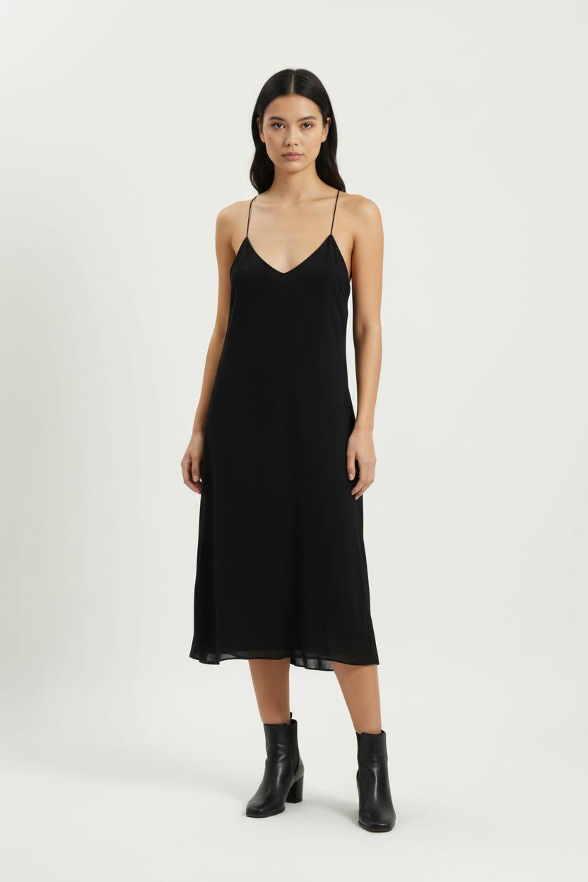 Robe à Bretelles Noire - Taille S/36 de la marque Claudie Pierlot | PARAD96210 - Vendu par Paradigme - Image 1