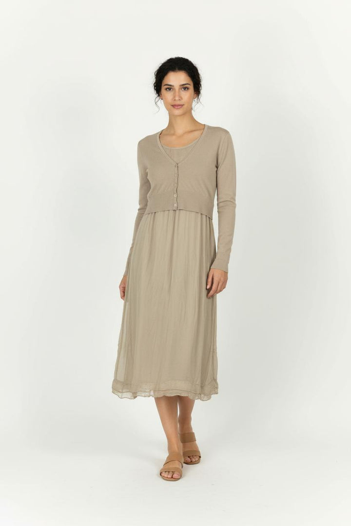 Robe Midi Beige - Taille XXL/44 de la marque La Fée Maraboutée | PARAD96216 - Vendu par Paradigme - Image 1