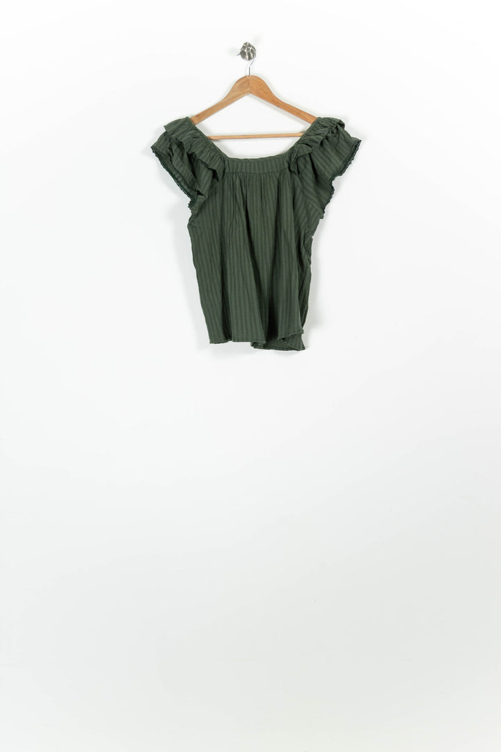 Blouse Verte - Taille XS/34 de la marque ba&sh | PARAD96224 - Vendu par Paradigme - Image 4
