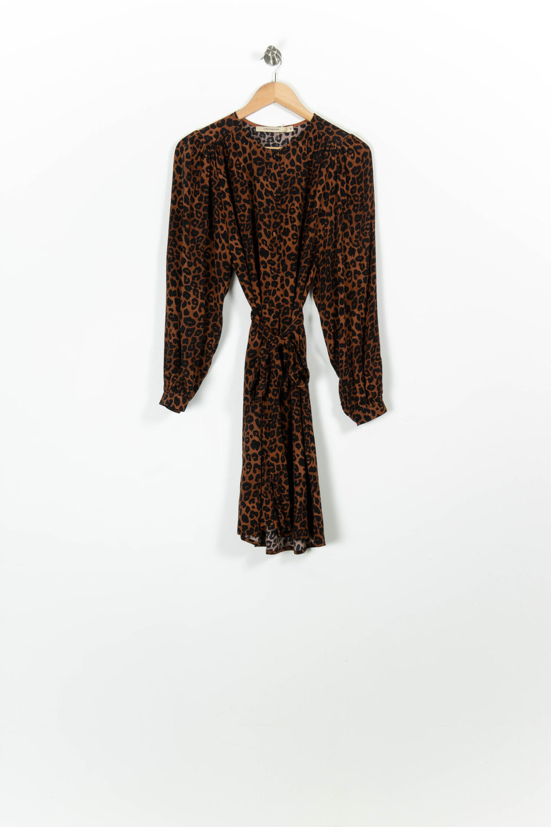 Robe Imprimée Marron et Noire - Taille M/38 de la marque La Fée Maraboutée | PARAD96227 - Vendu par Paradigme - Image 2