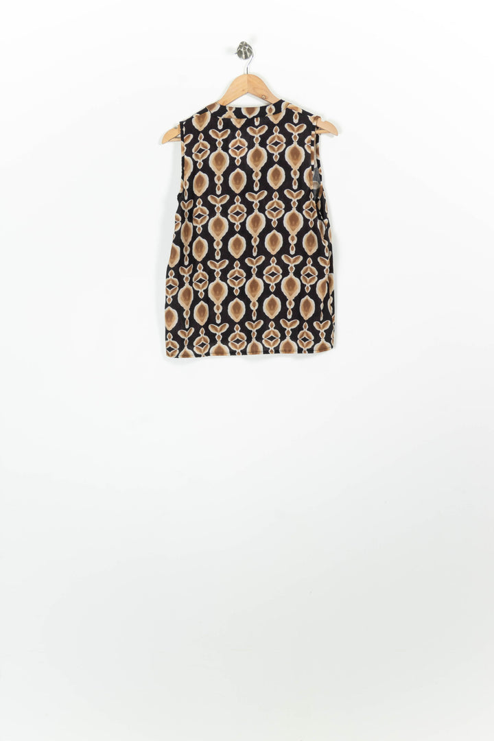 Blouse Sans Manches Noire et Beige - Taille S/36 de la marque Au Printemps Paris | PARAD96228 - Vendu par Paradigme - Image 4
