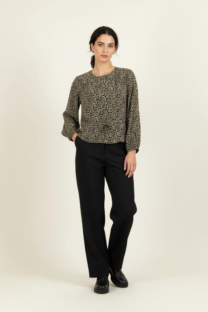 Blouse Noire et Beige - Taille S/36 de la marque Claudie Pierlot | PARAD96229 - Vendu par Paradigme - Image 1