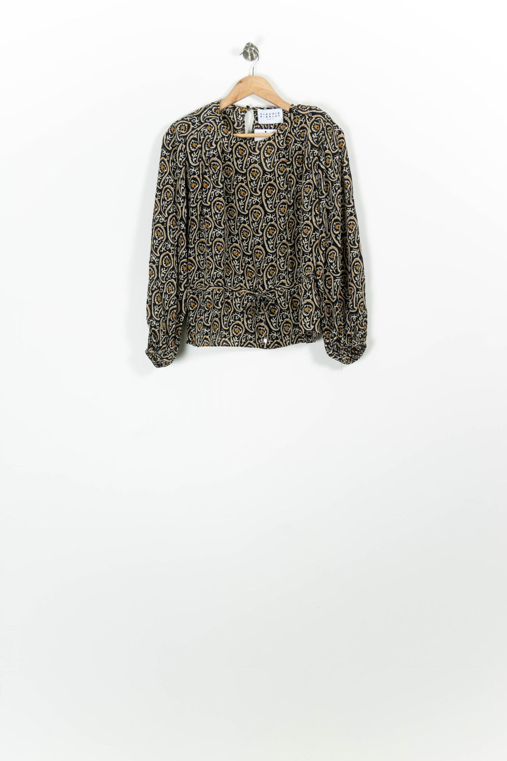 Blouse Noire et Beige - Taille S/36 de la marque Claudie Pierlot | PARAD96229 - Vendu par Paradigme - Image 2