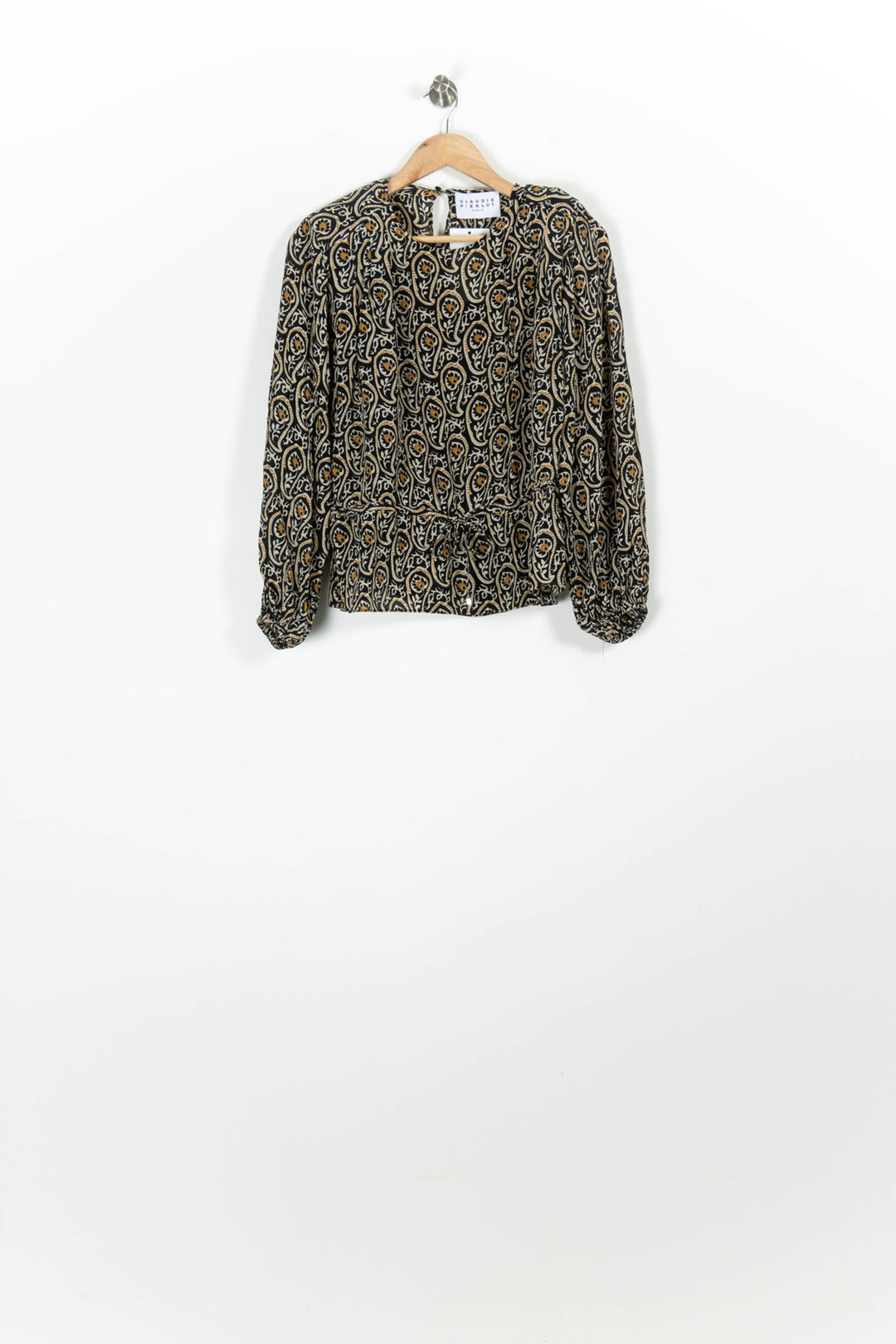 Blouse Noire et Beige - Taille S/36 de la marque Claudie Pierlot | PARAD96229 - Vendu par Paradigme - Image 2