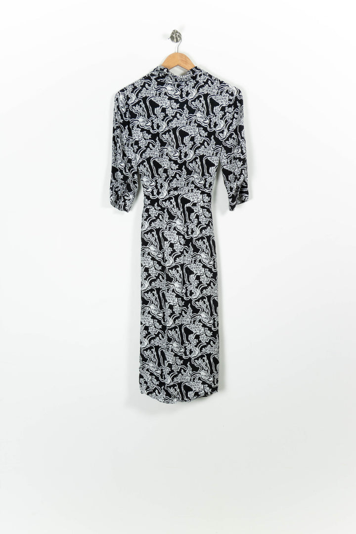 Robe Midi Noire et Blanche - Taille S/36 de la marque ba&sh | PARAD96231 - Vendu par Paradigme - Image 4