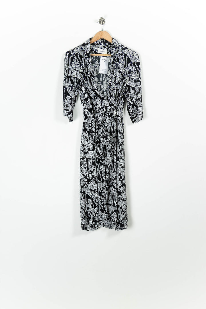 Robe Midi Noire et Blanche - Taille S/36 de la marque ba&sh | PARAD96231 - Vendu par Paradigme - Image 2